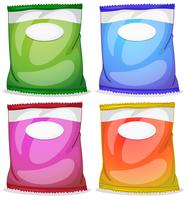 Four packs with empty labels vector