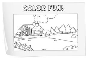 Coloring worksheet vector