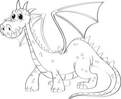 Animal outline for dragon vector