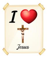 I love Jesus vector