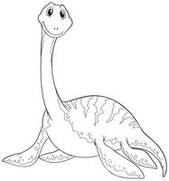 Animal outline for dinosaur vector