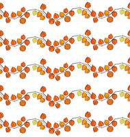 Abstract floral seamless pattern. Winter cherry ornament vector