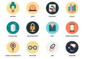 Business icons set for business poster vector