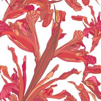 Floral seamless pattern. Flower swirl background. vector
