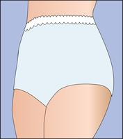 Linda banda de ropa interior para mujeres embarazadas para vientre de apoyo. Vendaje vector