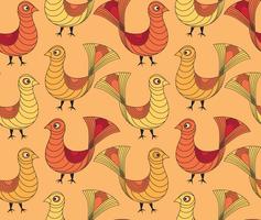 bird pattern. farm bird pattern. Livestock ornament. vector