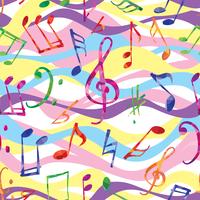 Music pattern. Music notes and signs seamless background vector