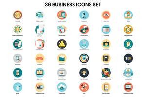 Business icons set for business vector