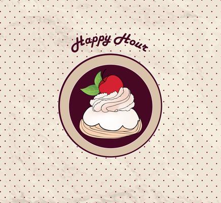 Cake. Cafe Menu Background. Bakery Label. Sweet, Dessert Poster