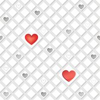 Love heart seamless pattern Valentine day holiday geometric ornament vector