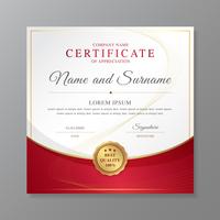 Certificate and diploma of appreciation luxury and modern design template vector illustration