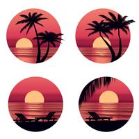 Summer holidays background. Seaside View. Beach resort wallpaper vector