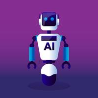 Robot Con Inteligencia Artificial vector