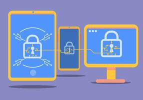 Cyber Security with Smartphones vector