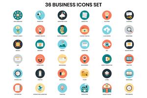 Business icons set for business vector