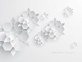 Paper graphic of islamic geometric art vector