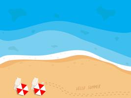 summer beach top view vector