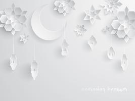 Gráfico de papel de decoración islámica. vector