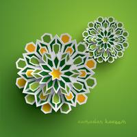 Paper graphic of islamic geometric art vector