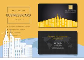 Real estate business name card design template. vector