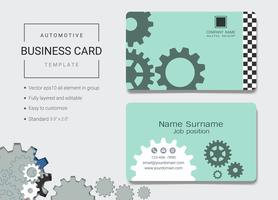 Automotive business name card design template. vector
