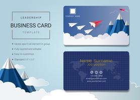 Leadership business name card design template. vector