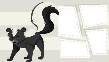 Plantilla de Skunk on note vector