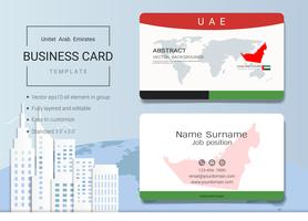 UAE Abstract business name card design template. vector