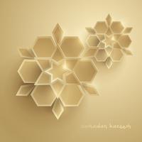 Paper graphic of islamic geometric art vector