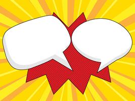 pop art, comic book blank speech bubble vector