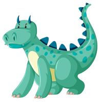 Un personaje de dragon verde vector