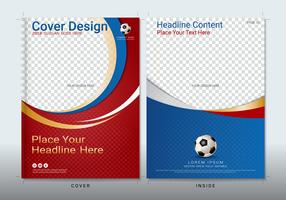 Cover book design template with space for sport event.