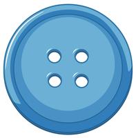 Blue button on white background vector