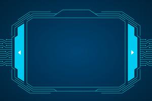 Blue circuit technology interface hud  vector