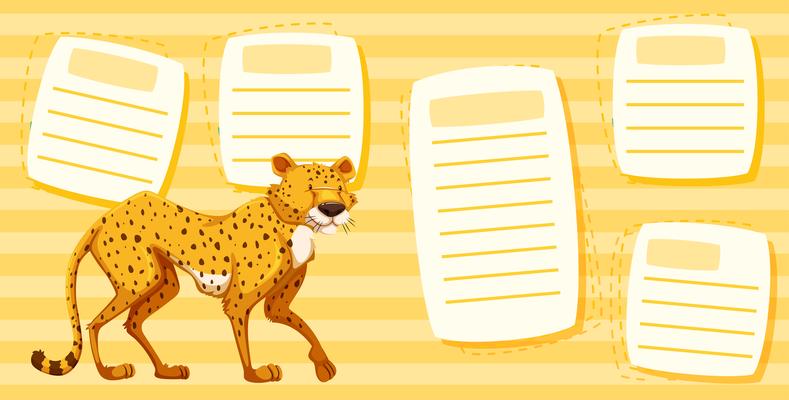 Cheetah on text note template