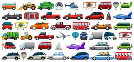 Set of transportation vehicle vector