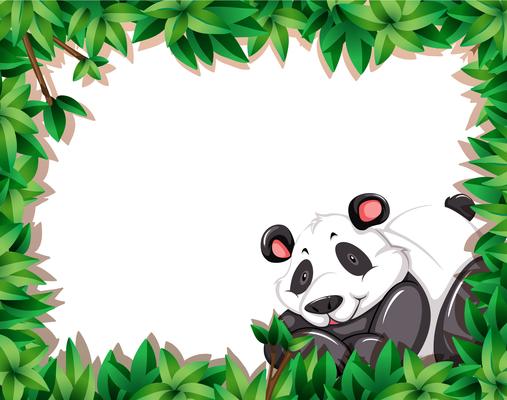 Panda in nature frame
