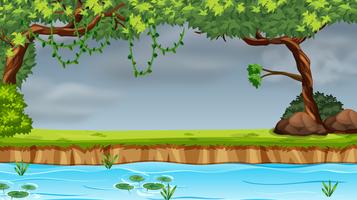 A nature park scene vector