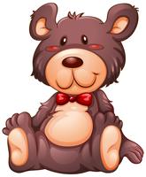 Cute bear on whtie background vector