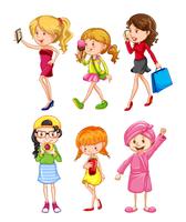 Set of female character vector