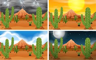 Set of desert scene vector