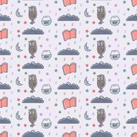 Good night seamless pattern vector