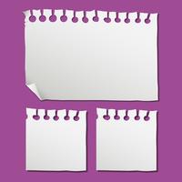 A blank paper note vector