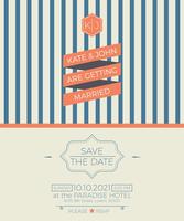 Vintage wedding invitation card template vector