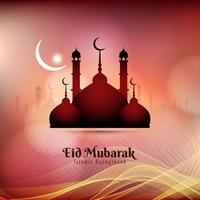 Abstract Eid Mubarak religious background illustration vector