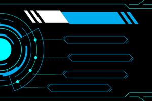 Tecnología abstracta azul futuro interfaz hud vector