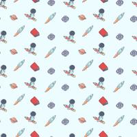 Cute astronaut playing, education, learning vector