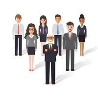 Group of businessman and businesswoman. vector