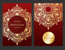 Wedding invitation or card with abstract background. Islam, Arabic, Indian, Dubai. vector