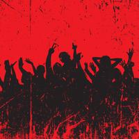Grunge party crowd background vector